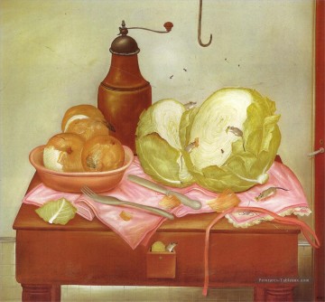 Table de cuisine Fernando Botero Peinture à l'huile